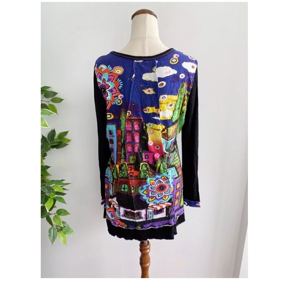 Orientique Size 14 Printed Tunic Top - Picture 4 of 7